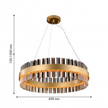 4263-6P, подвесная люстра, D600xH150/1500, LEDx27W, 2160LM, 4000K