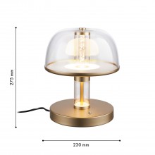 4313-1T, настольный светильник, D230xH275, LEDx12W, 600LM, 4000K, CRI>90, switch, dimmer