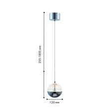 4327-1P, подвес, D120xH255/1800, LEDx5W, 400LM, 4000K