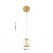 4336-1P, подвес, D120xH300/1800, LEDx7W, 560LM, 4000K