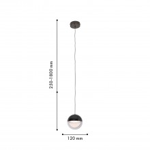 4369-1P, подвес, D120xH250/1800, LEDx5W, 350LM, 4000K, CRI>90