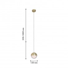 4370-1P, подвес, D120xH250/1800, LEDx5W, 350LM, 4000K, CRI>90