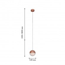 4371-1P, подвес, D120xH250/1800, LEDx5W, 350LM, 4000K, CRI>90