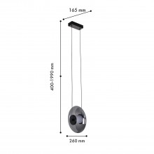 4373-1P, подвес, L260xW165xH400/1990, LEDx7W, 490LM, 4000K, CRI>90