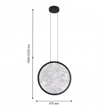 4375-1P, подвес, L470xW150xH1800/2320, LEDx27W, 1620LM, 4000K, CRI>90