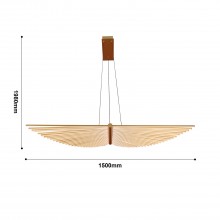 4380-1P, подвесная люстра, L1500xW380xH1980, LEDx120W, 7200LM, 4000K, CRI>90