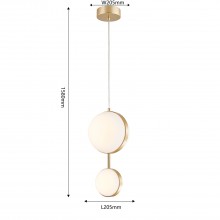 4448-2P, подвес, D205xH580/1580, LEDx15W, 1590LM, 4000K