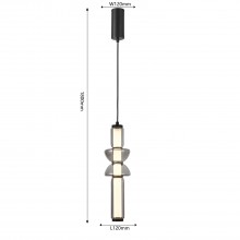 4456-1P, подвес, D120xH690/1080, LEDx24W, 3120LM, 4000K