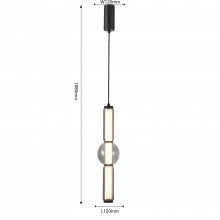 4458-1P, подвес, D120xH690/1080, LEDx23W, 3130LM, 4000K