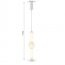 4459-1P, подвес, D120xH690/1080, LEDx23W, 3130LM, 4000K