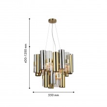 4477-8P, подвесная люстра, D550xH430/1200, 8xE14x60W