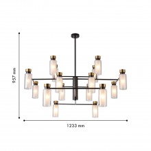 4482-16P, потолочная люстра, D1235xH955, 16xE14x60W