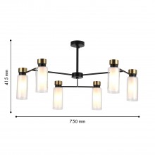 4482-6P, потолочная люстра, D750xH415, 6xE14x60W