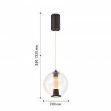 4550-2P, подвес, D200xH350/1350, LEDx7W, 190LM, 4000K