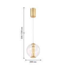 4551-2P, подвес, D200xH350/1350, LEDx7W, 255LM, 4000K