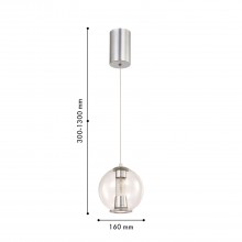 4552-1P, подвес, D160xH300/1300, LEDx7W, 300LM, 4000K