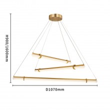 4553-3P, подвесная люстра, D1070xH900/1600, 3xLEDx13W, 4935LM, 4000K