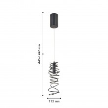 4555-1P, подвес, D115xH445/1445, LEDx5W, 190LM, 4000K