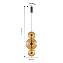 4571-6P, подвес, L300xW200xH2220, LEDx33W, 2300LM, 4000K