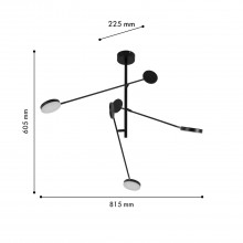 4572-3C, потолочная люстра, L815xW225xH605, 3xLEDx7W, 1600LM, 4000K