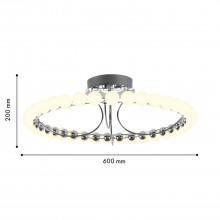 4589-6C, потолочная люстра, D600xH200, LEDx43W, 3400LM, 4000K