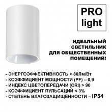 359416 OVER NT24 000 белый Светильник накладной влагозащищённый IP54 LED 10W 170-265V 3000К 830Лм RE