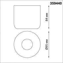 359440 OVER NT24 000 черный Светильник накладной влагозащищённый IP44 LED 10W 220-240V 3000K 650Лм L