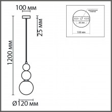 6559/1 SUSPENTIONI LN24 белый/белый, хром/металл/металл, стекло Подвес G9 1*20W 220V BONBONES