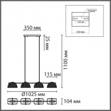 6571/4C NEOCLASSI LN24 медный/белый/металл/стекло Люстра потолочная E14 4*60W 220V FIORO