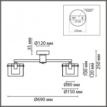 6587/5C MODERNI LN24 золото/прозрачный, металл/стекло Люстра потолочная E14 5*40W 220V VERDI