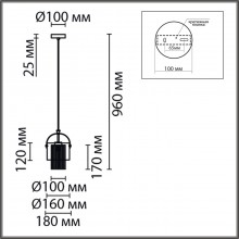 6592/1 MODERNI LN24 латунь/серый, металл/текстиль, стекло Подвес E14 1*40W 220V JANE