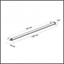 7040/22WL NATURE ODL25 617 черный/металл Фасадный поворотный на 180° светильник IP65 LED 12W 3000K A