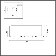 7091/21CL HIGHTECH ODL25 Потолочный светильник белый/металл/акрил IP20 LED 3000K 220V SMALL