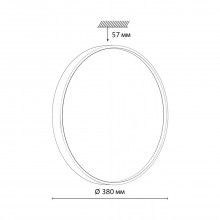 7743/DL COLOR SN Светильник светодиодный потолочный пластик/белый/зеленый LED 48Вт 3000-6000К D380 I