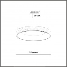 7771/56L AVRA LED SN Светильник металл/белый/золотой LED 56Вт 3000-6000K D500 IP43 ССТ LACUNA