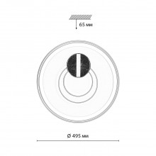 7787/85L PIKO LED SN Светильник металл/белый/бронза LED 85Вт 3000-6500K D495 IP20 пульт ДУ GEMINI