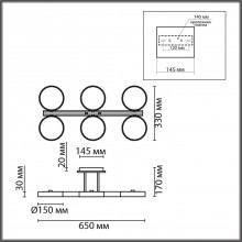 8030/108CL LEDIO LN24 белый, дерево/металл, акрил Потолочный светильник LED 72W 3000-6000К 220V PLAT