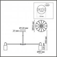 8099/12C COMFI LN25 никель/белый металл/стекло Люстра потолочная Е14 12*40W 220V MAVE