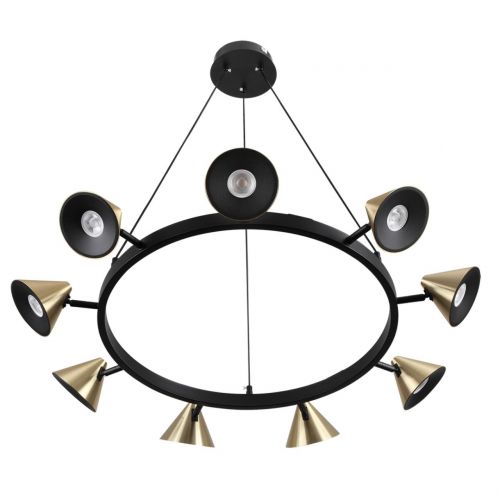 8233/9 COMFI LN25 черный/золото, металл Подвесной светильник GU10 9*35W 220V LAMINA