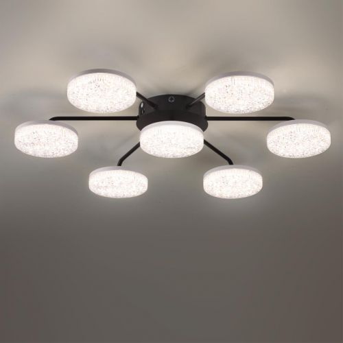 8236/7CL LEDIO черный, металл/акрил Люстра потолочная с пультом ДУ LED 90W 3000-6000К 220V DIDANA