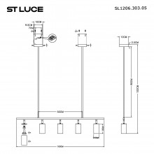 SL1206.303.05 Светильник подвесной ST-Luce Латунь/Латунь GU10 55W 4000K