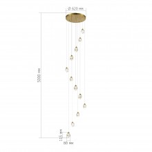 SL6114.203.12 Светильник подвесной ST-Luce Золотистый/Прозрачный LED 123W 3000K