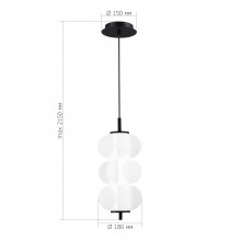 SL6121.403.01 Светильник подвесной ST-Luce Черный/Белый LED 19W 3000K