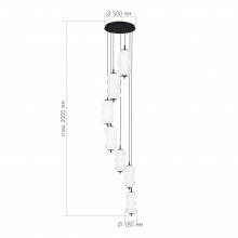 SL6121.403.07 Светильник подвесной ST-Luce Черный/Белый LED 78W 3000K