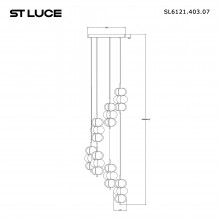 SL6121.403.07 Светильник подвесной ST-Luce Черный/Белый LED 78W 3000K