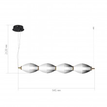 SL6130.403.24 Светильник подвесной ST-Luce Черный/Белый, Дымчатый LED 128W 3000K