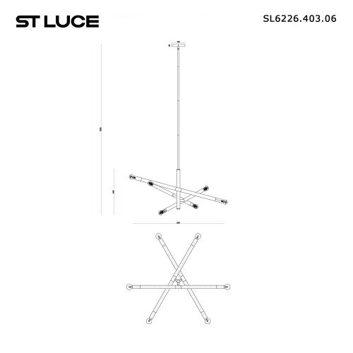SL6226.403.06 Светильник подвесной ST-Luce Черный, Коричневый E14 640W