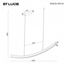 SL6232.503.01 Светильник подвесной ST-Luce Белый/Белый LED 120W 4000K