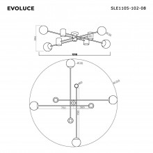 SLE1105-102-08 Светильник потолочный Хром/Белый GU10+E27 4+45+60W