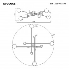 SLE1105-402-08 Светильник потолочный Черный/Белый GU10+E27 4+45+60W